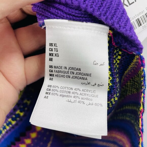 Holiday Lane Size XL Bright Stripe Fair Isle Pet Dog Knit Sweater in Purple 739 - Picture 8 of 8